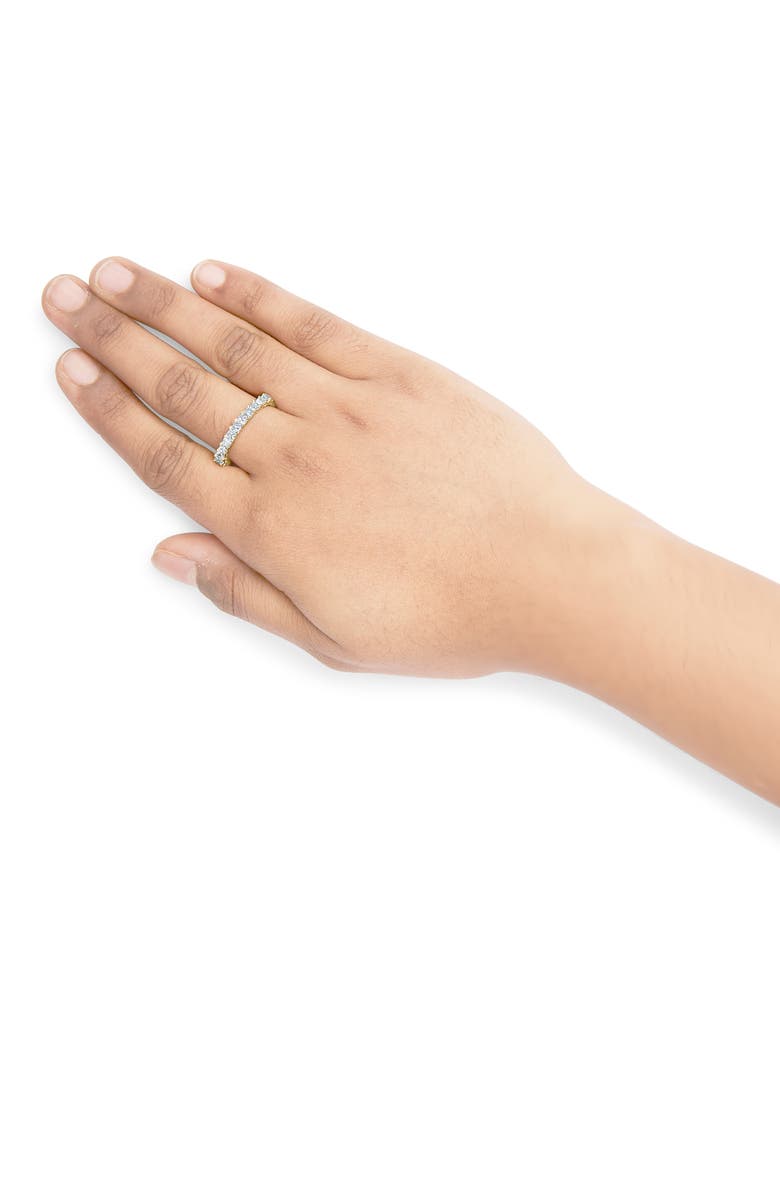 Haus of Brilliance 14K Yellow Gold 2.00 Ct Shared Prong Set Princess Cut Diamond Eternity Band Ring, Alternate, color, Yellow