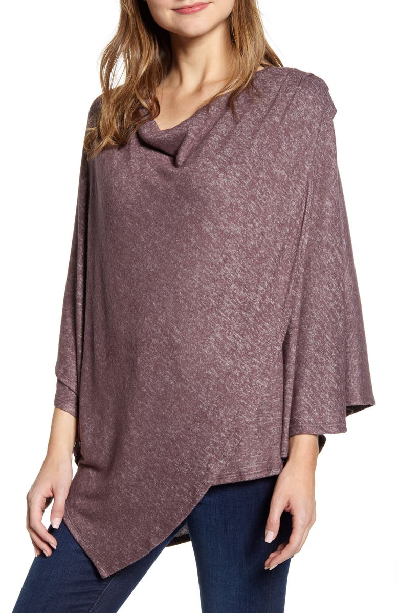 Bobeau Cozy Poncho Top, Main, color,
