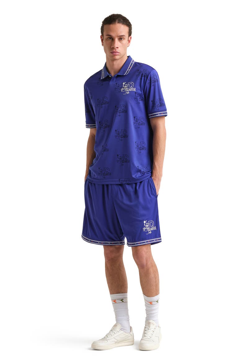 Legacy Embroidered Piqué Soccer Shorts, Alternate, color, NAVY