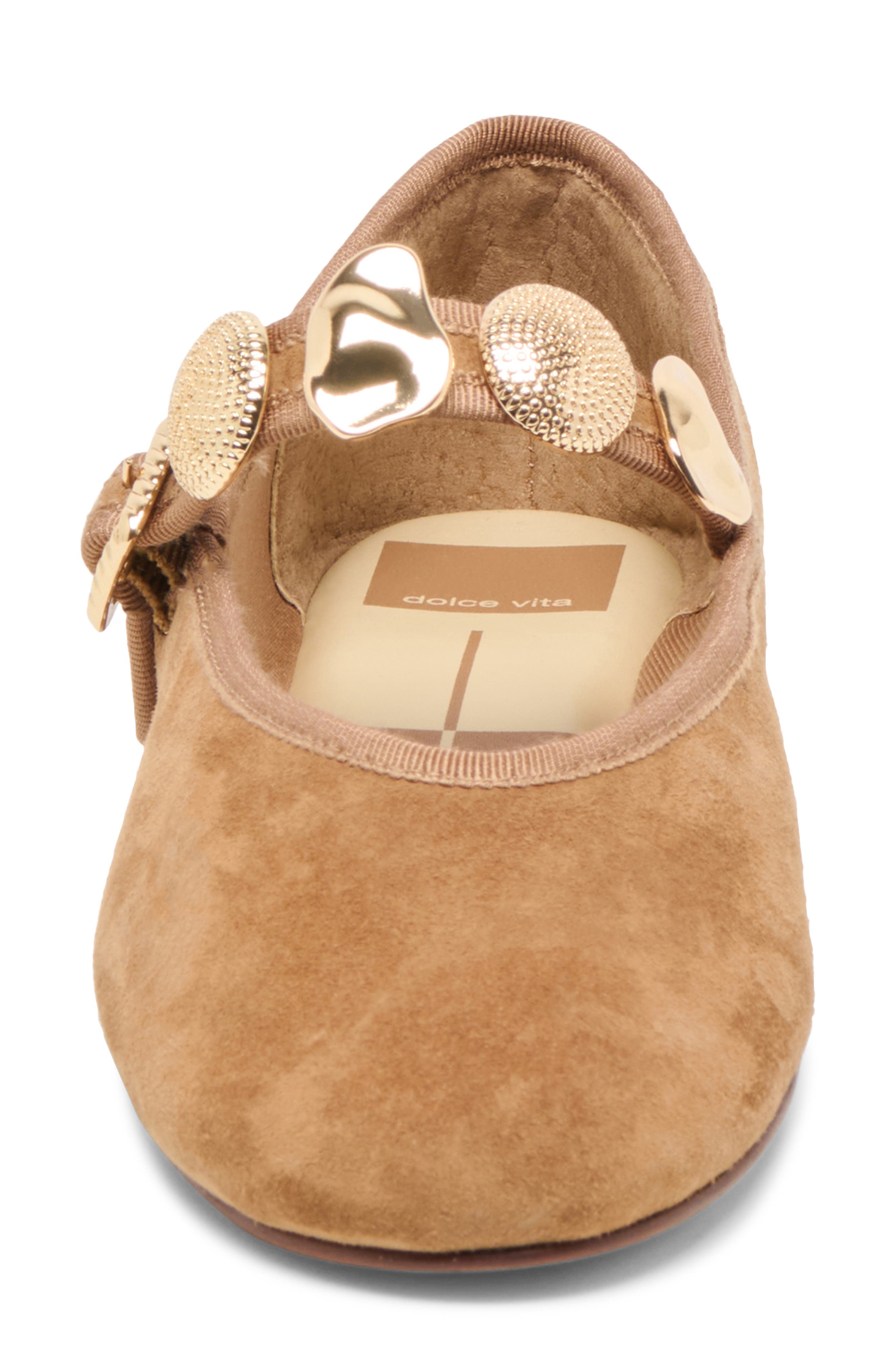 Dolce Vita Relan Mary Jane Ballet Flat, Alternate, color, Light Brown Suede