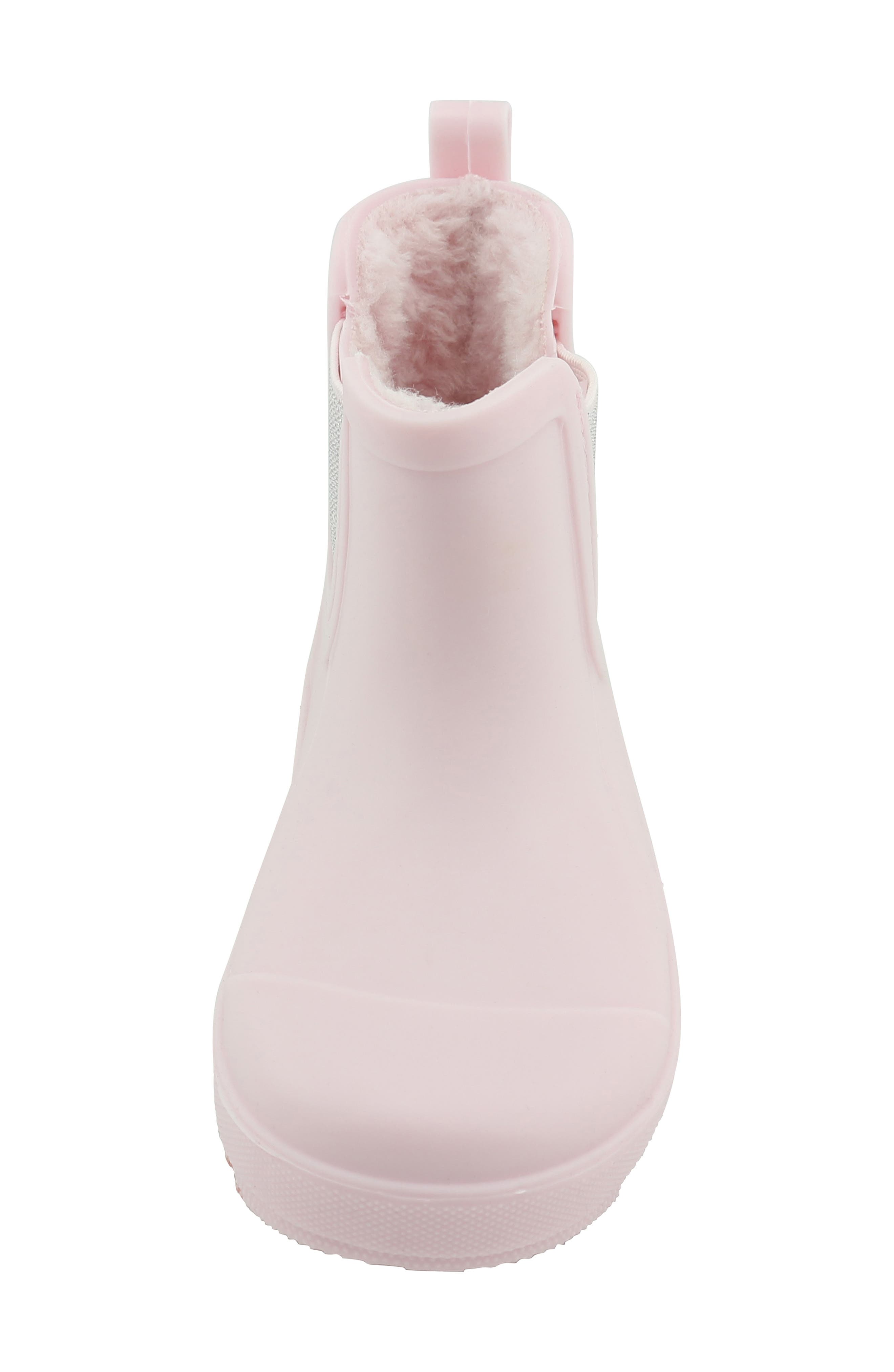 Kids' Faux Shearling Lined Rain Boot, Alternate, color, LGHT PNK