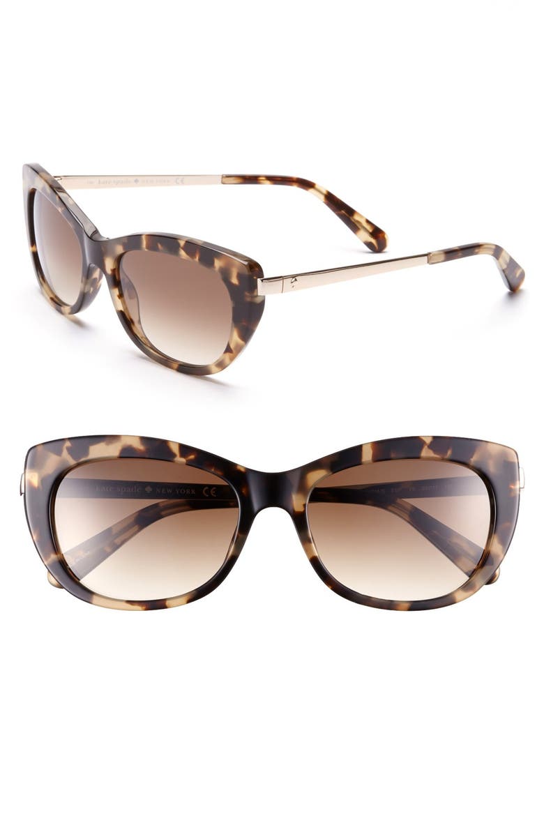 53mm retro sunglasses, Main, color, CAMEL TORTOISE