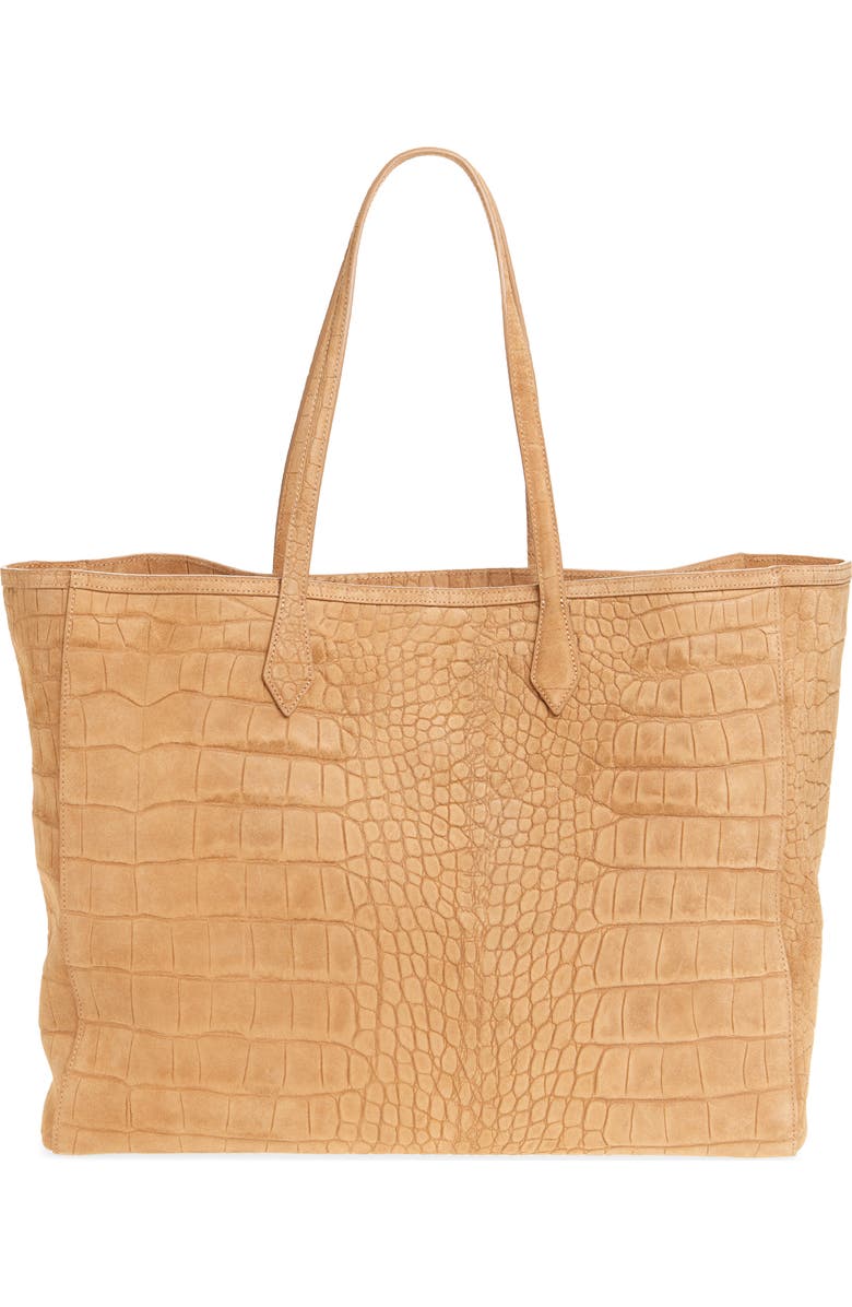 Reformation Sofia Tote, Alternate, color, Sienna Embossed Suede