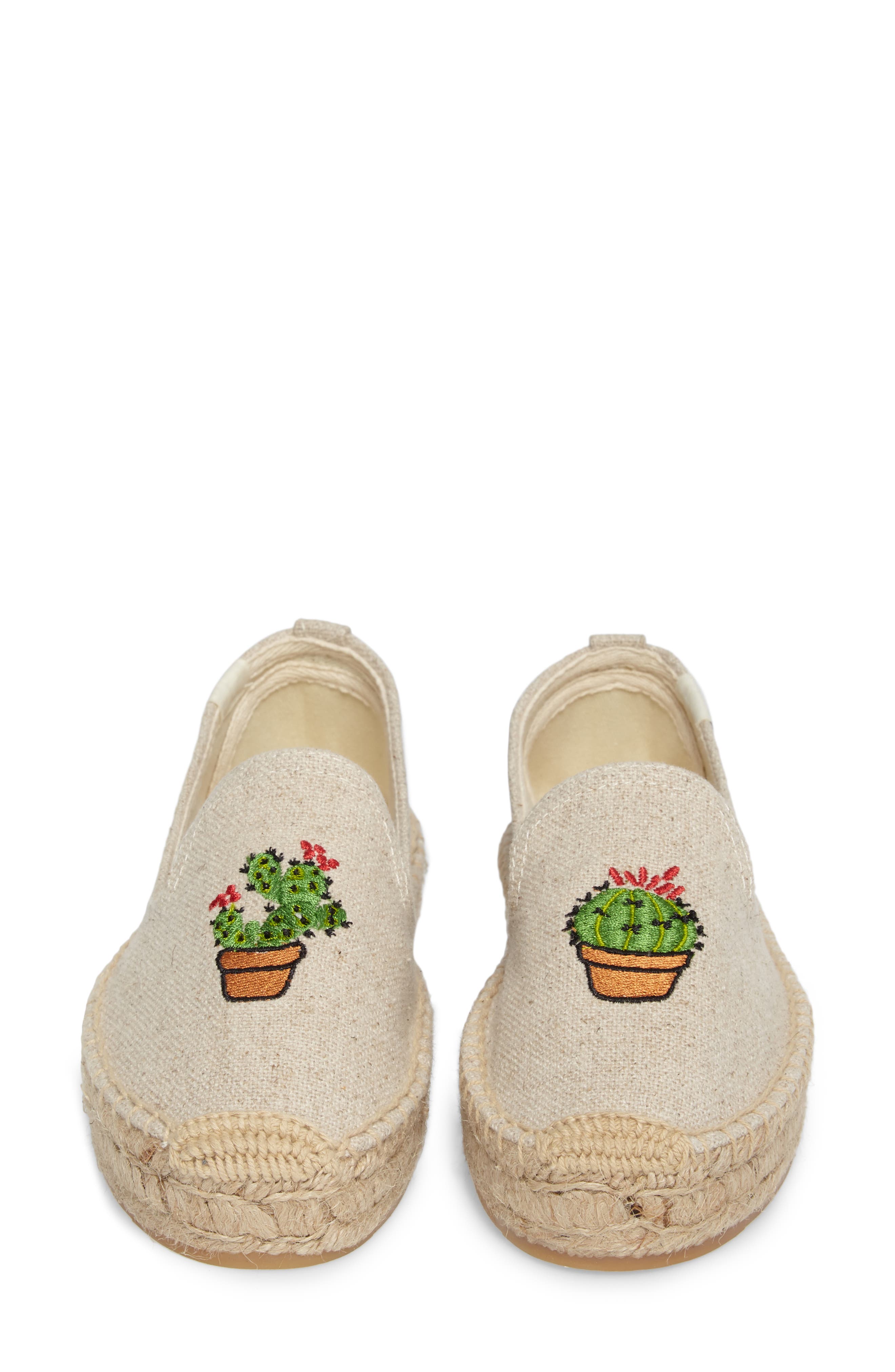 Soludus Cactus Platform Espadrille, Alternate, color, SAND CANVAS