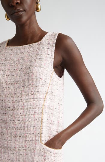 Metallic Tweed Shift Dress