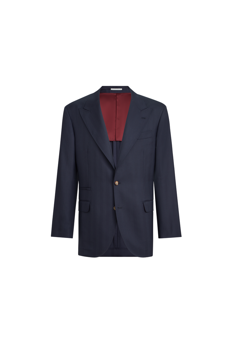 Chevron blazer, Alternate, color, Navy Blue