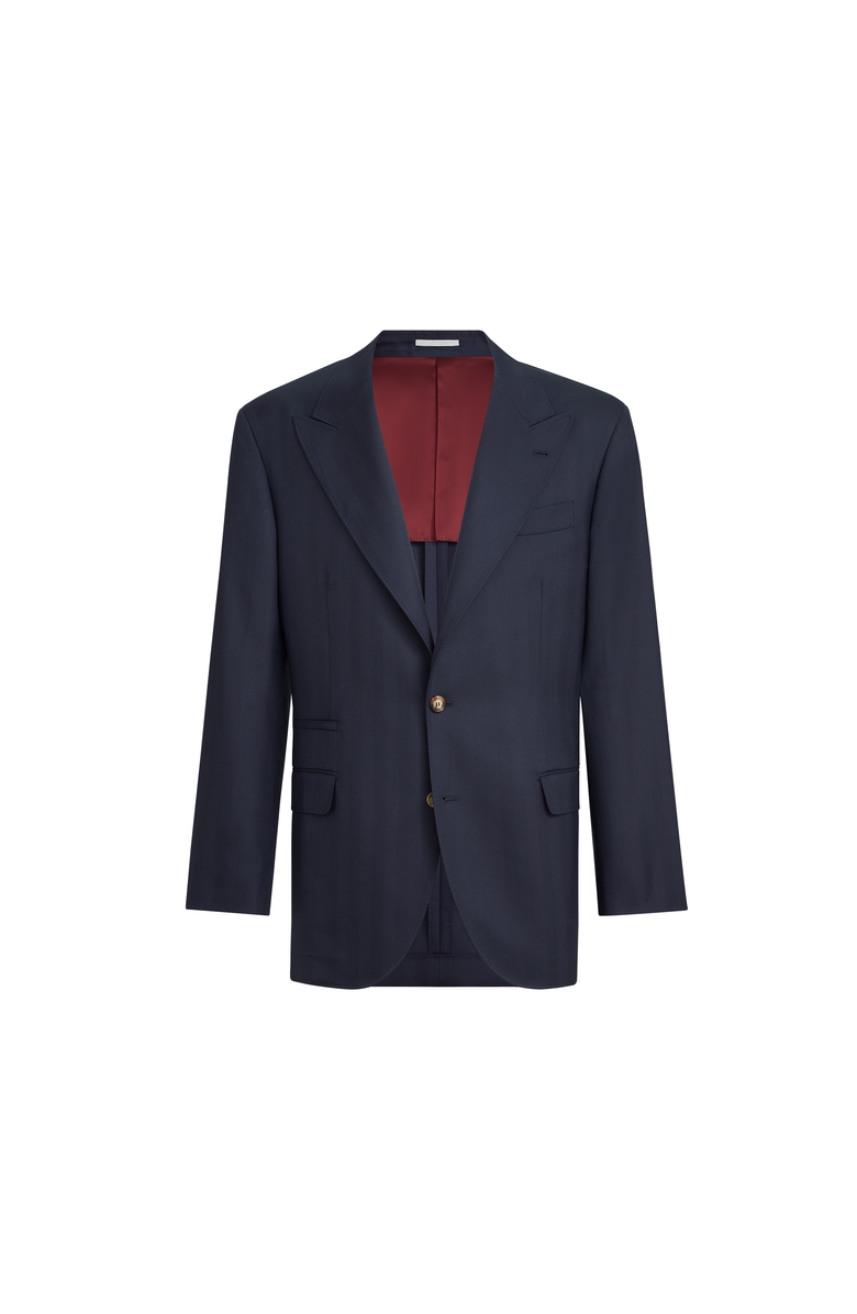 Brunello Cucinelli Chevron blazer, Main, color, Navy Blue