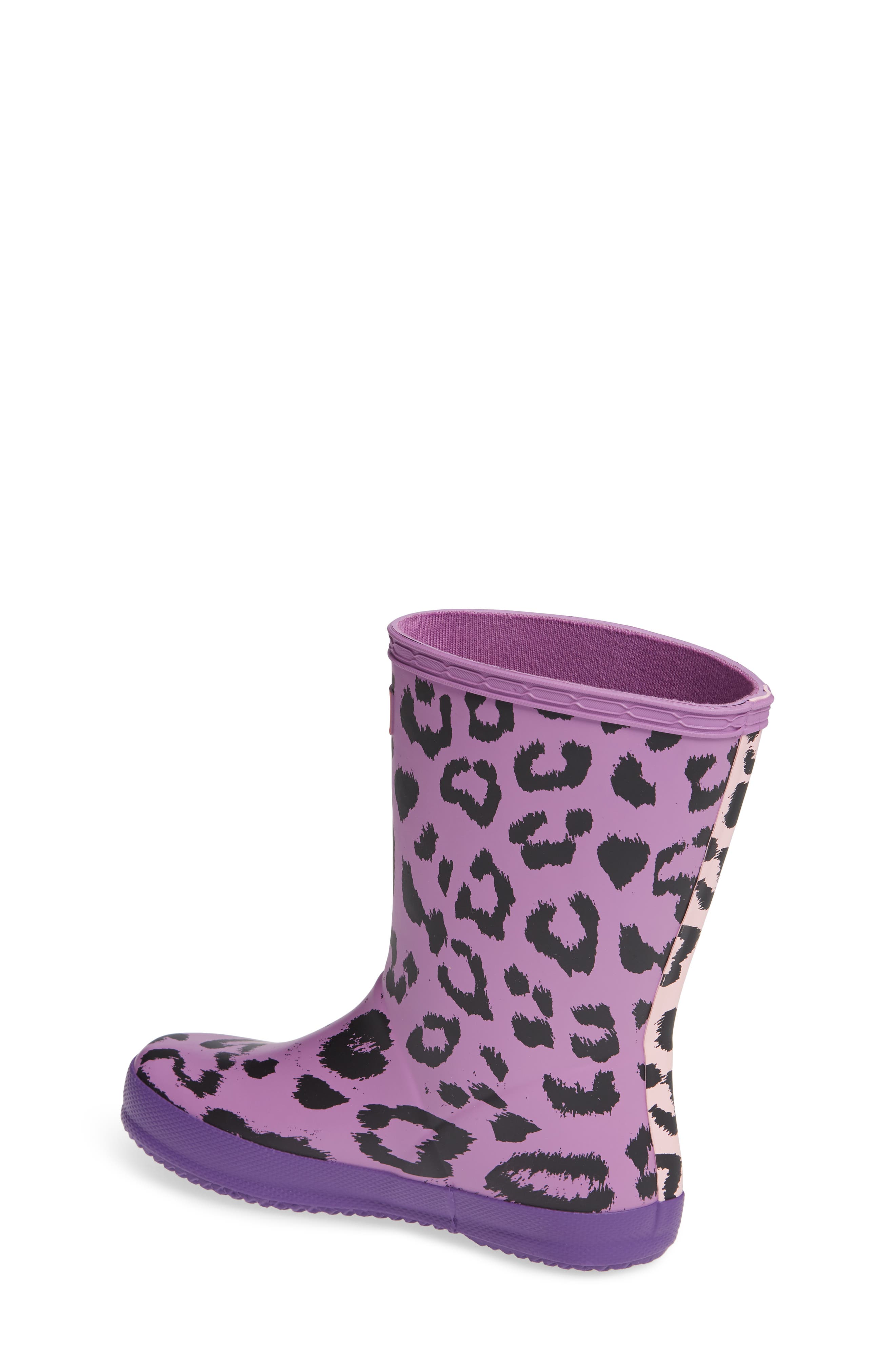 Hunter Original Leopard Waterproof Rain Boot, Alternate, color, 