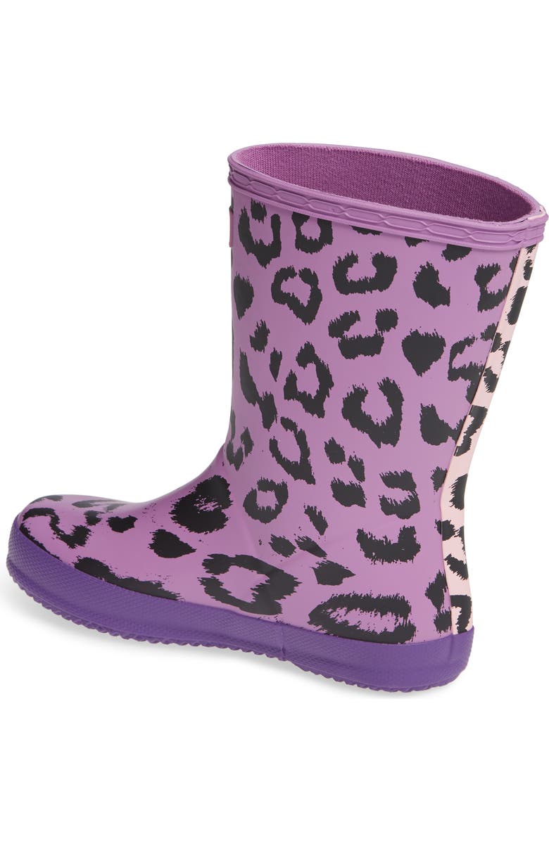 Hunter Original Leopard Waterproof Rain Boot, Alternate, color,