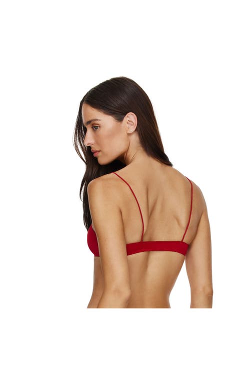 Flirtt Gottex Beach Time Scoop Neck Bikini Top In Red