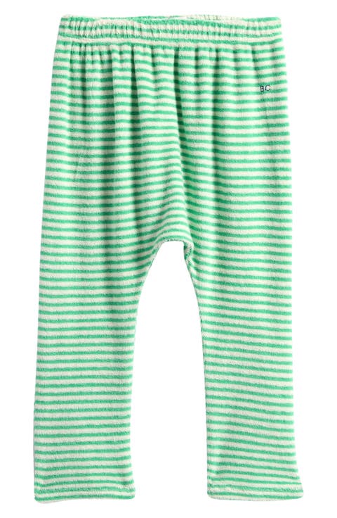 Green Stripes Terry Cloth Harem Pants (Baby)