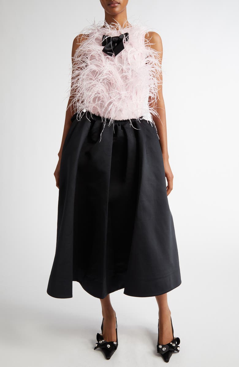 Shushu/Tong Bow Feather Sleeveless Wool Blend Sweater, Alternate, color,