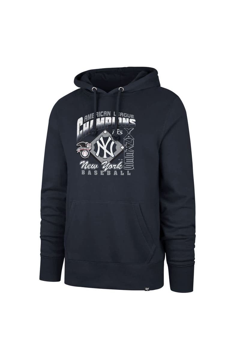 '47 Men's '47 Navy New York Yankees 2024 American League Champions Headline Pullover Hoodie, Alternate, color, 