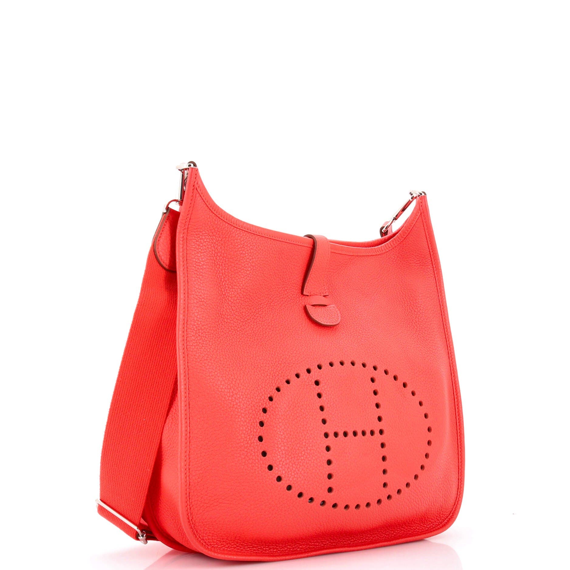 Pre-Owned Hermes Evelyne Bag Gen III Clemence GM, Alternate, color, Rose Jaipur