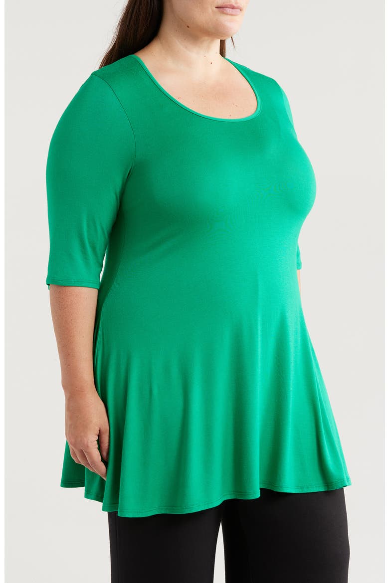 Swing Asymmetric Hem Tunic Top, Alternate, color, GRASS