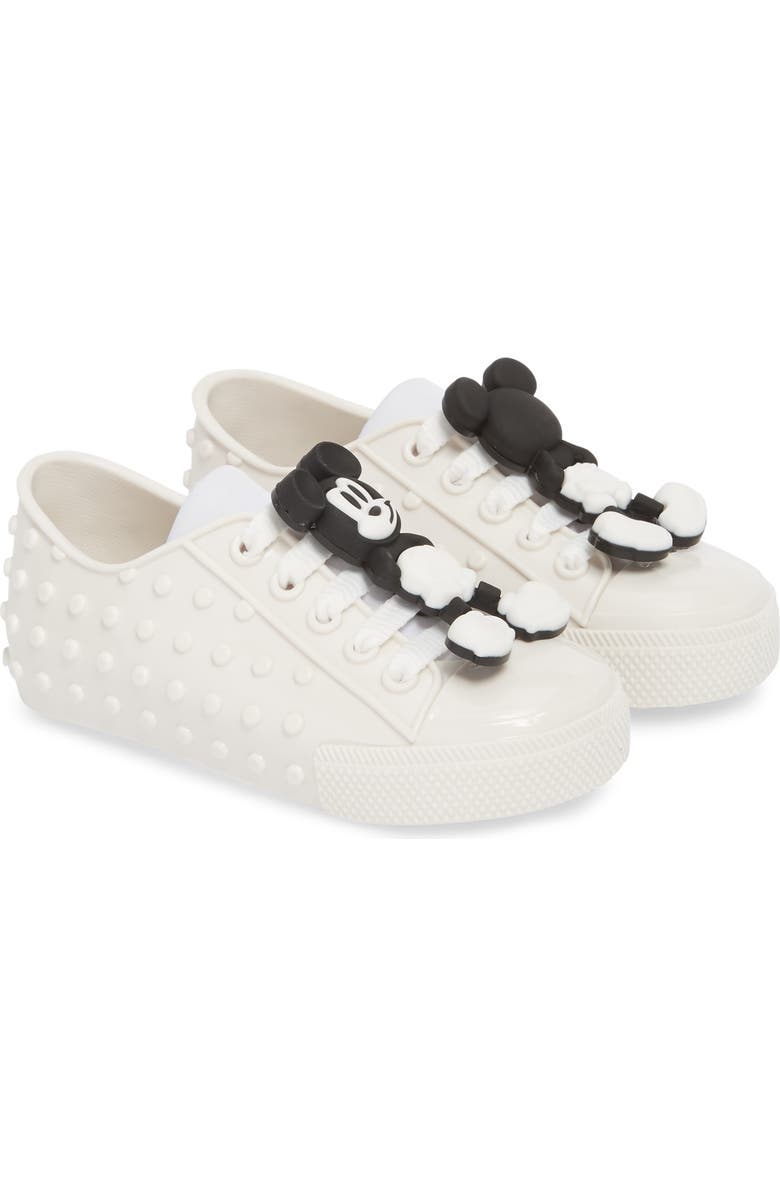 Mini Melissa Polibolha Disney's Mickey Mouse<sup>®</sup> Sneaker, Alternate, color, Whitednu