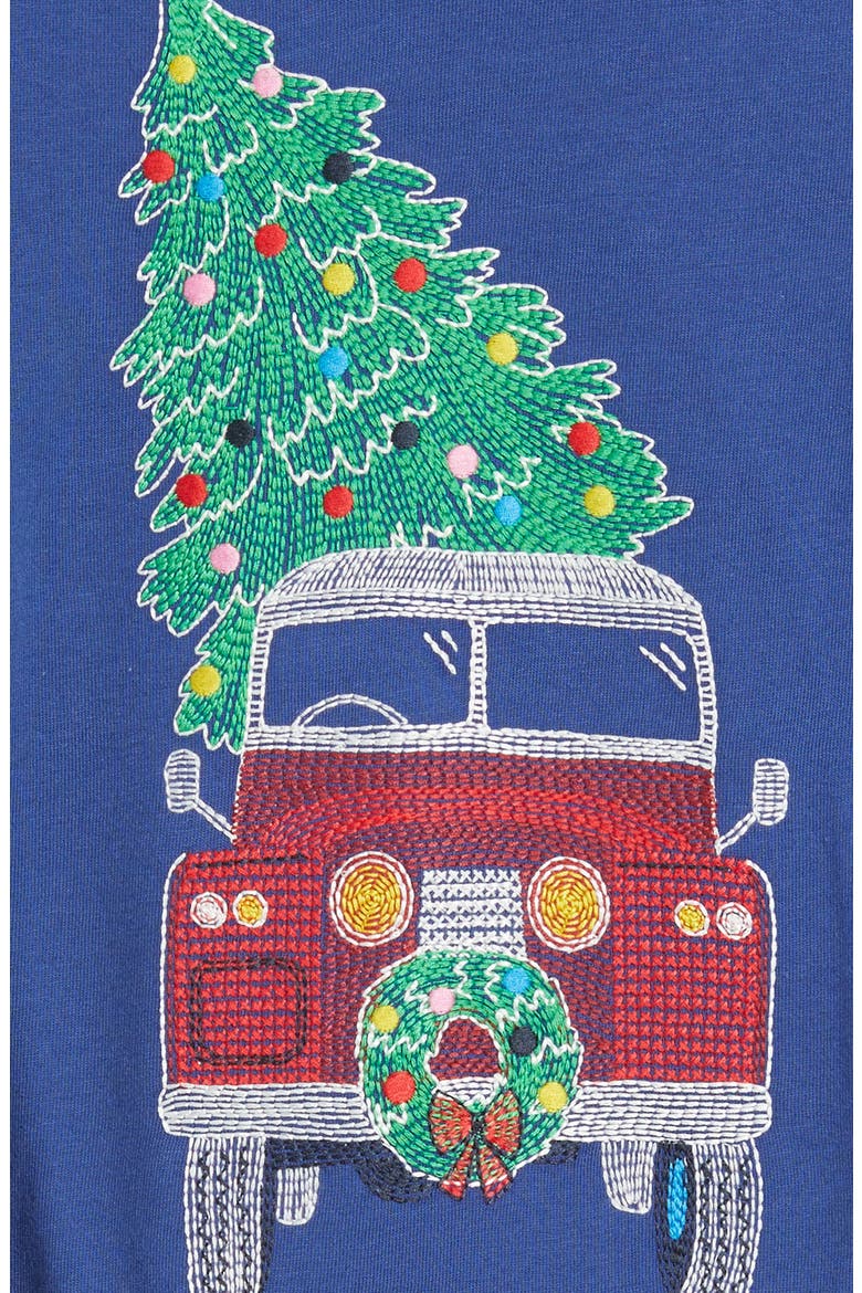 Kids' Holiday Glow in the Dark Superstitch Cotton Graphic T-Shirt, Alternate, color, FESTIVE JEEP XMAS TREE