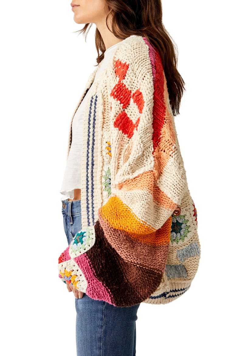 Clear Skies Cardigan, Alternate, color, CREAM COMBO
