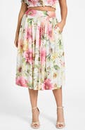 GUESS Elodie Flare Midi Skirt