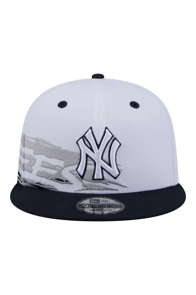 Men's New Era White/Navy New York Yankees 9FIFTY Snapback Hat, Alternate, color, White
