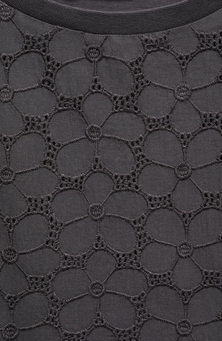 MANGO Floral Embroidered Eyelet Top, Alternate, color, 