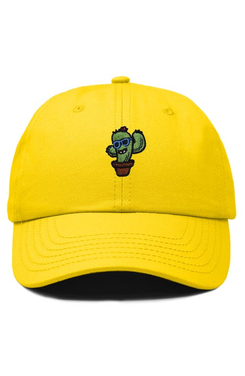 Shop Dalix Cactus Embroidered Casual Cap In Gold
