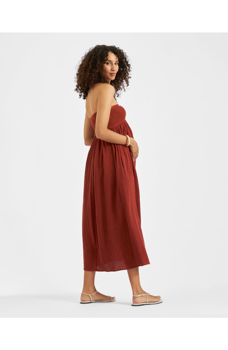 Ripe Maternity Evie Crochet Dress, Alternate, color, Amber