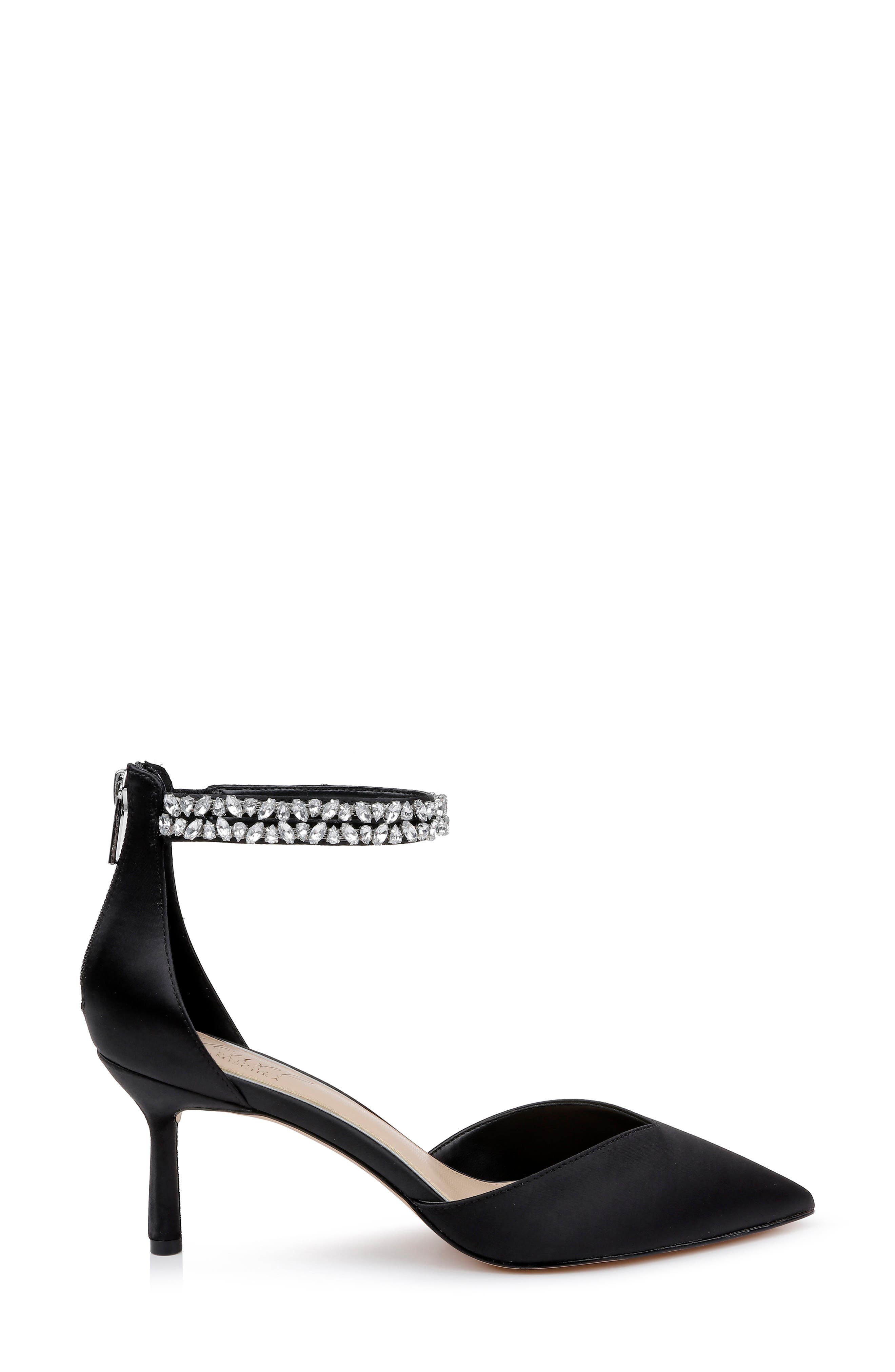 Jewel Badgley Mischka Maya Ankle Strap Pointed Toe Pump, Alternate, color, 
