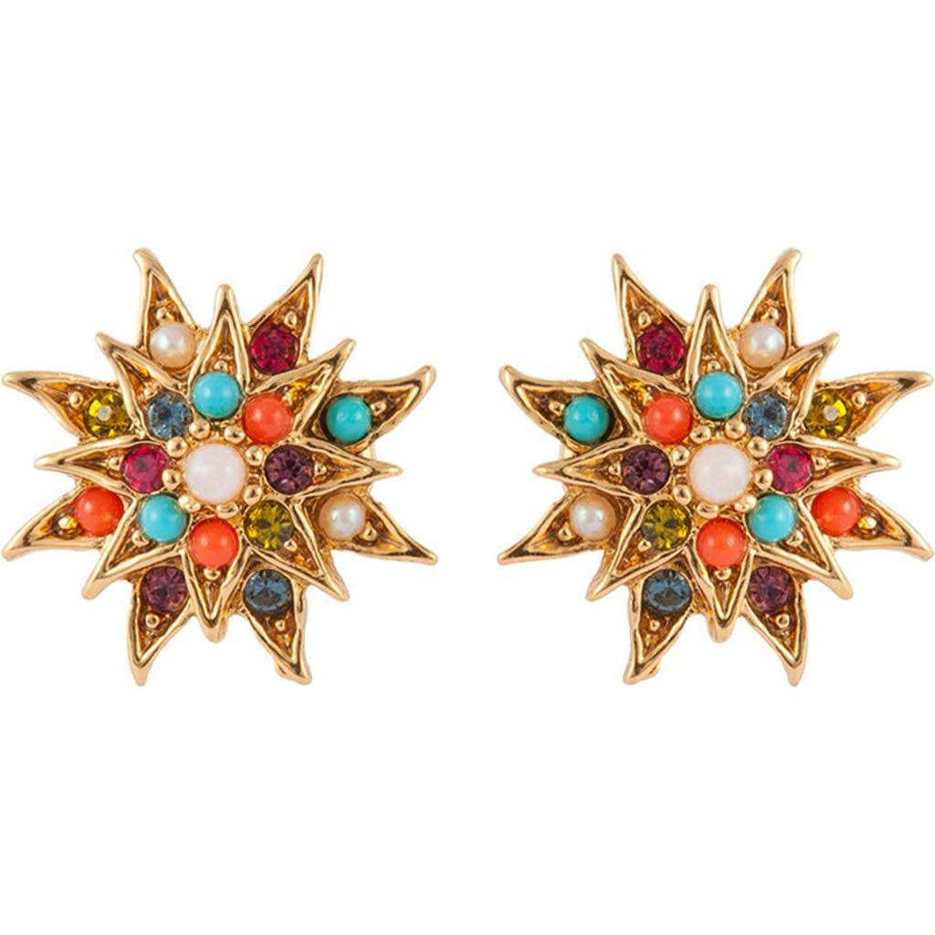 Susan Caplan 1980s D Orlan Star Swarovski Crystal Clip-on Earrings