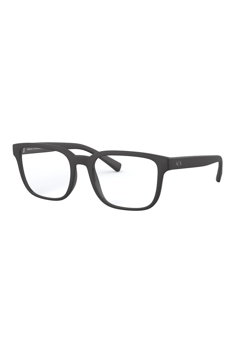 54mm Rectangular Optical Glasses, Alternate, color, MATTE BLACK/ DEMO LENS
