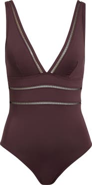 Sea Level Spliced Plunge One-Piece