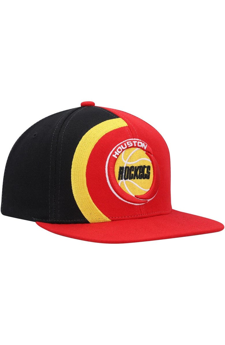 Mitchell & Ness Men's Mitchell & Ness Red Houston Rockets Hardwood Classics Retroline Snapback Hat, Alternate, color, 