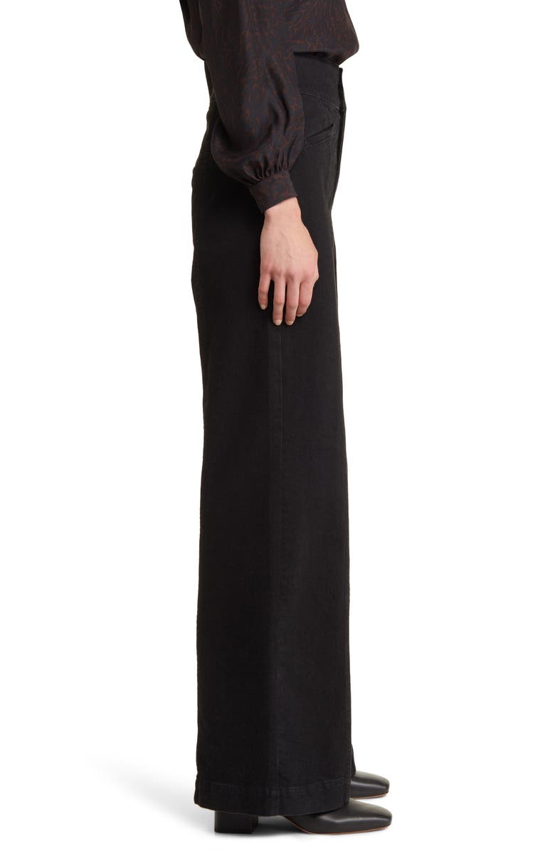 FRAME Tailored High Waist Wide Leg Jeans Film Noir), Alternate, color, 