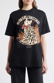 FARM Rio Meawrry Christmas Relaxed Graphic T-Shirt