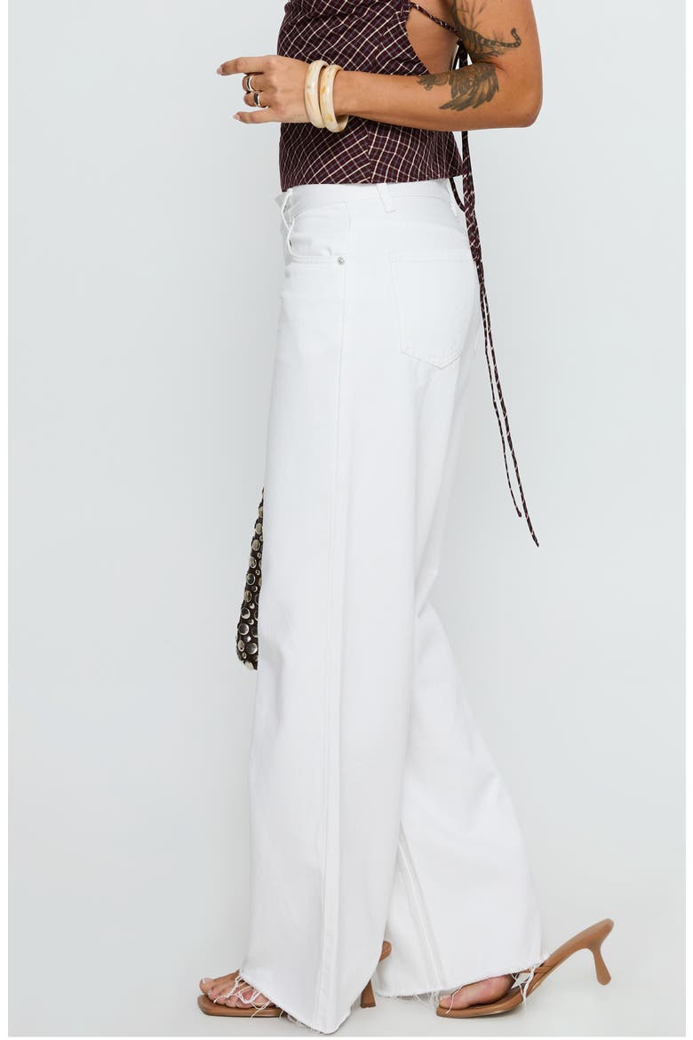 Sabryna Low Rise Straight Leg Jeans, Alternate, color, WHITE