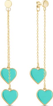 Rejected Hearts Club Single Hearted Girl Heart Earrings, Gold Filled