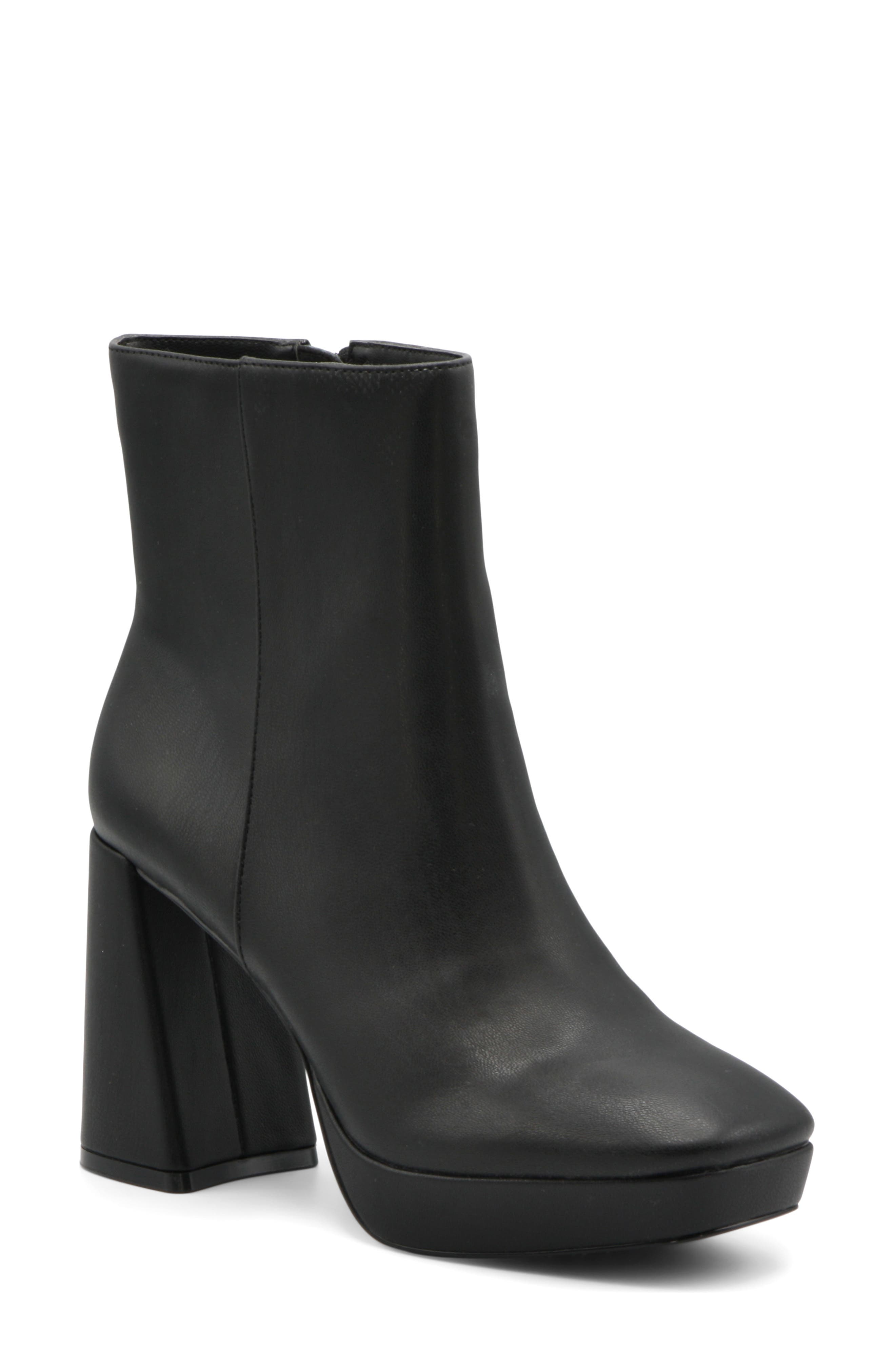 Narah Block Heel Platform Bootie, Main, color, BLACK-SM