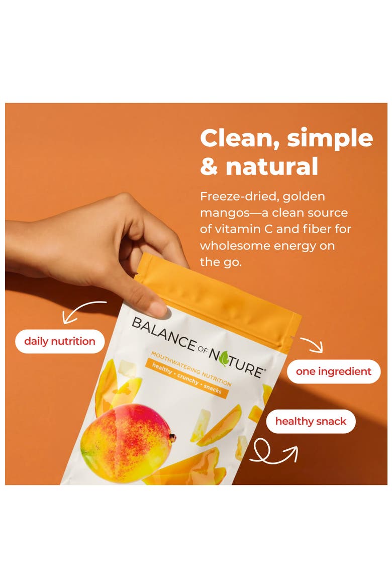Freeze Dried Mango Slices Real Fruit Snack Five Pack, Alternate, color, None
