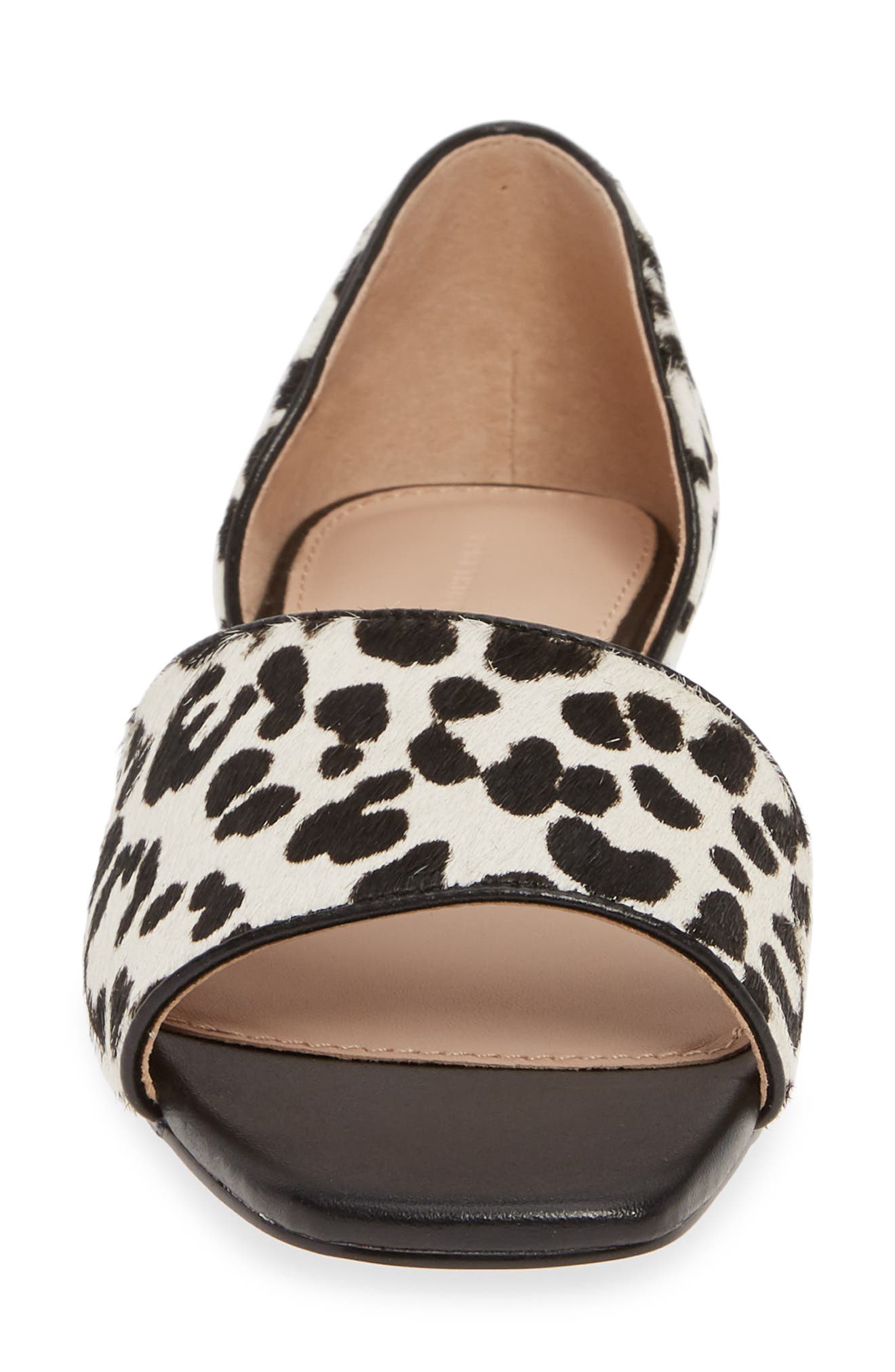 Something Navy Juliana Genuine Calf Hair Flat, Alternate, color, 