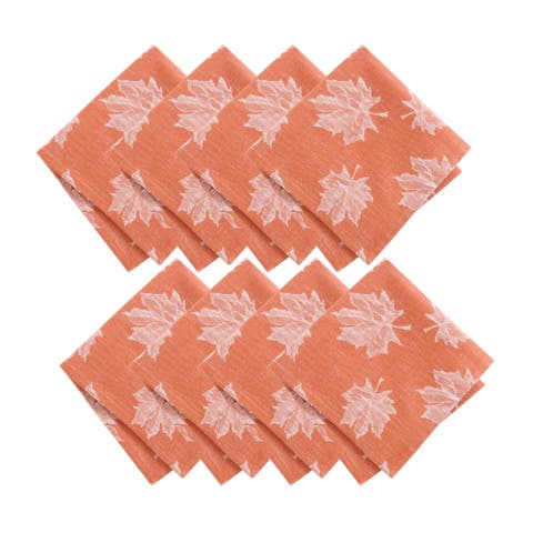 Falling Leaves Jacquard Napkins Set of 8