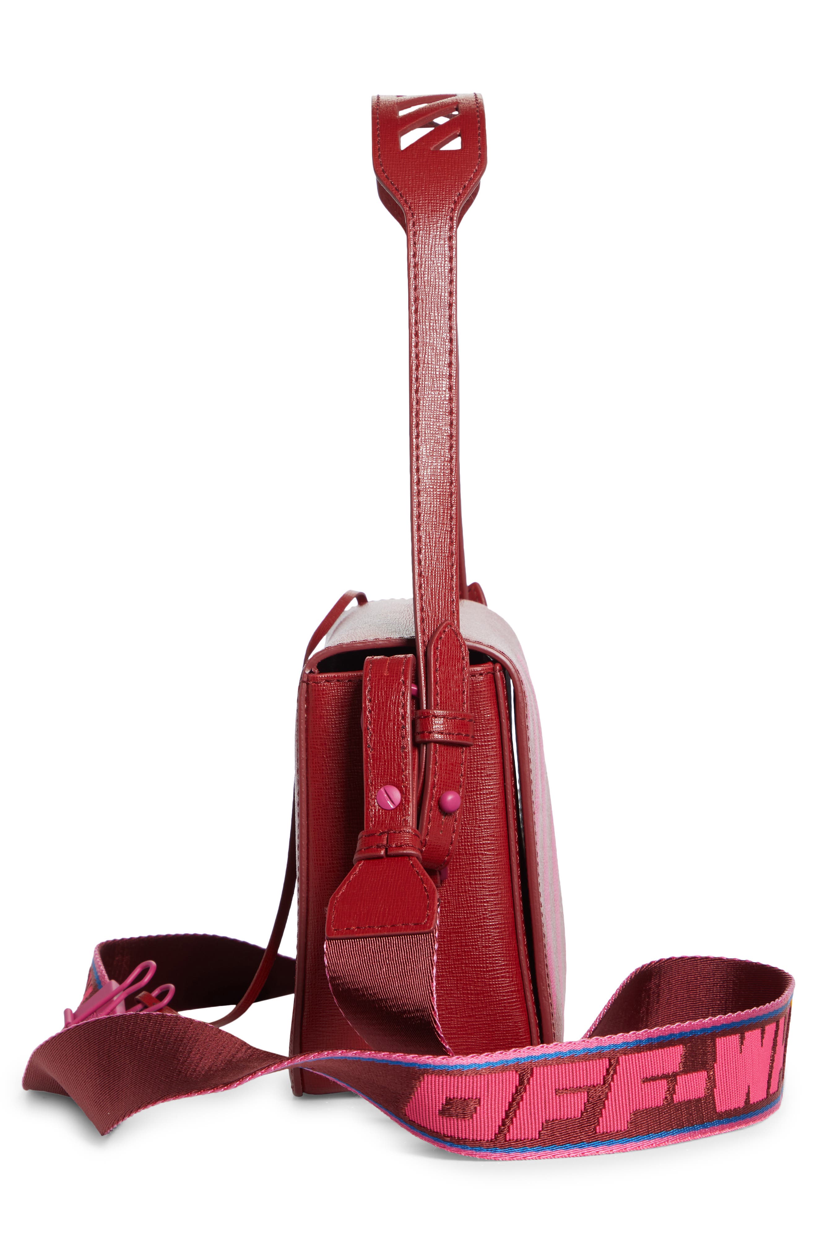 Off-White Diagonal Stripe Shoulder Bag, Alternate, color, 