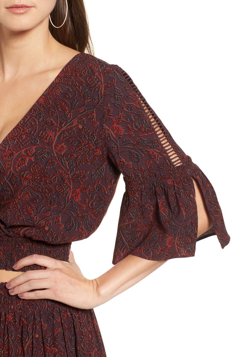 Sun & Shadow Boho Crop Top, Alternate, color, 