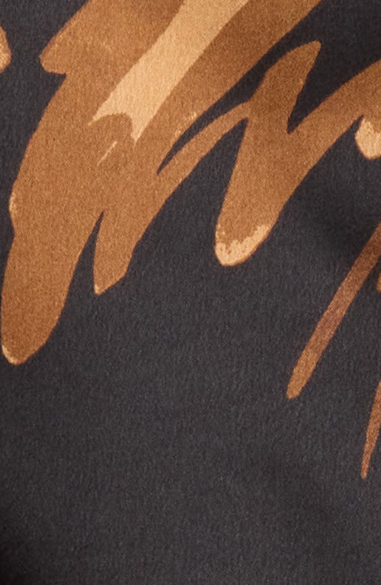 SUGARLIPS Palm Tropics Midnight Pinal Strapless Wide Leg Jumpsuit, Alternate, color, Black-Tan