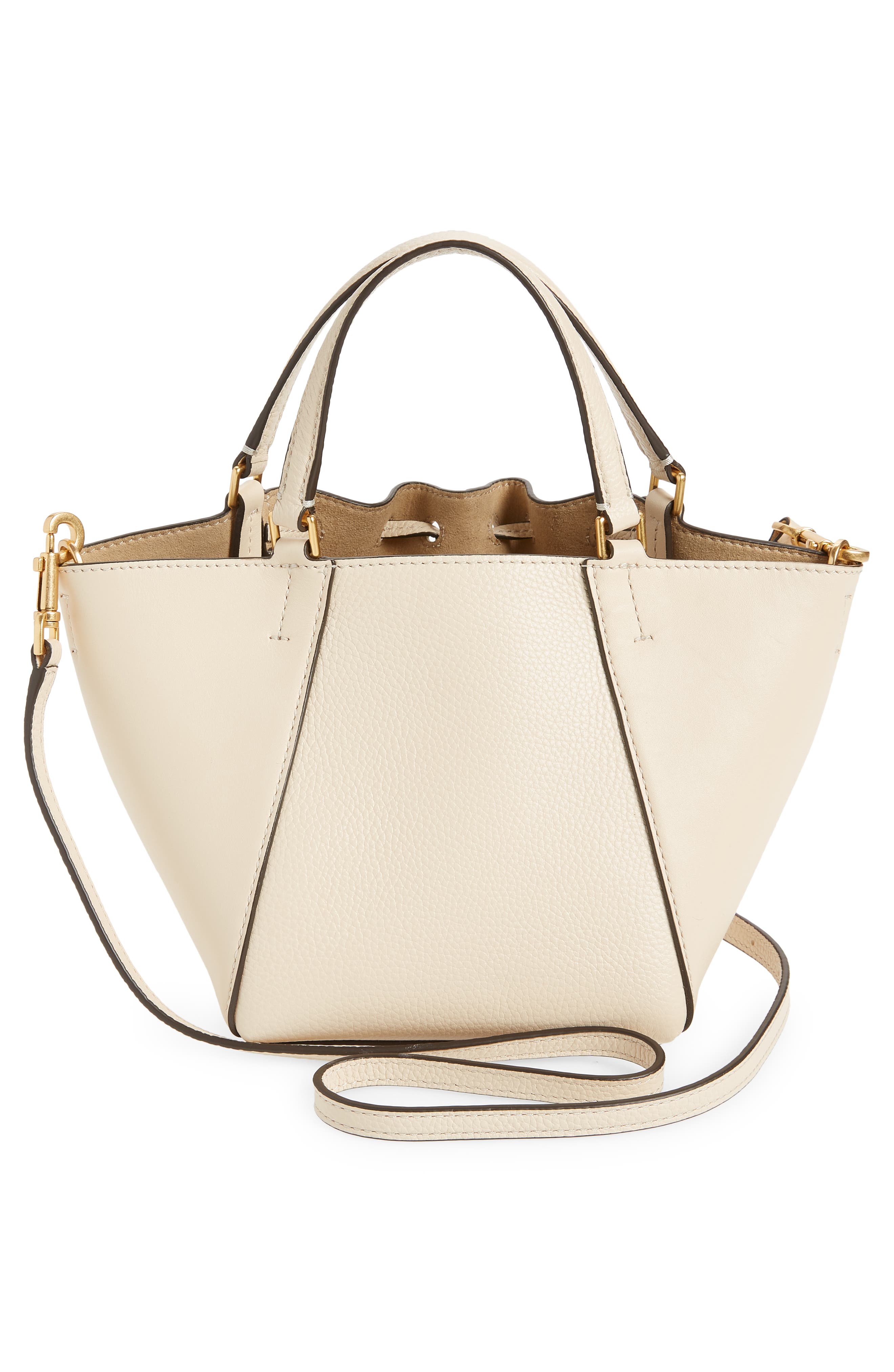 McGraw Dragonfly Mini Leather Satchel, Alternate, color, BRIE