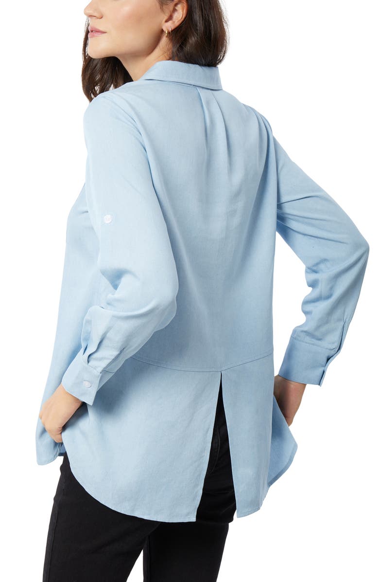 Ingrid & Isabel<sup>®</sup> Button-Up Maternity Shirt, Alternate, color, Light Wash