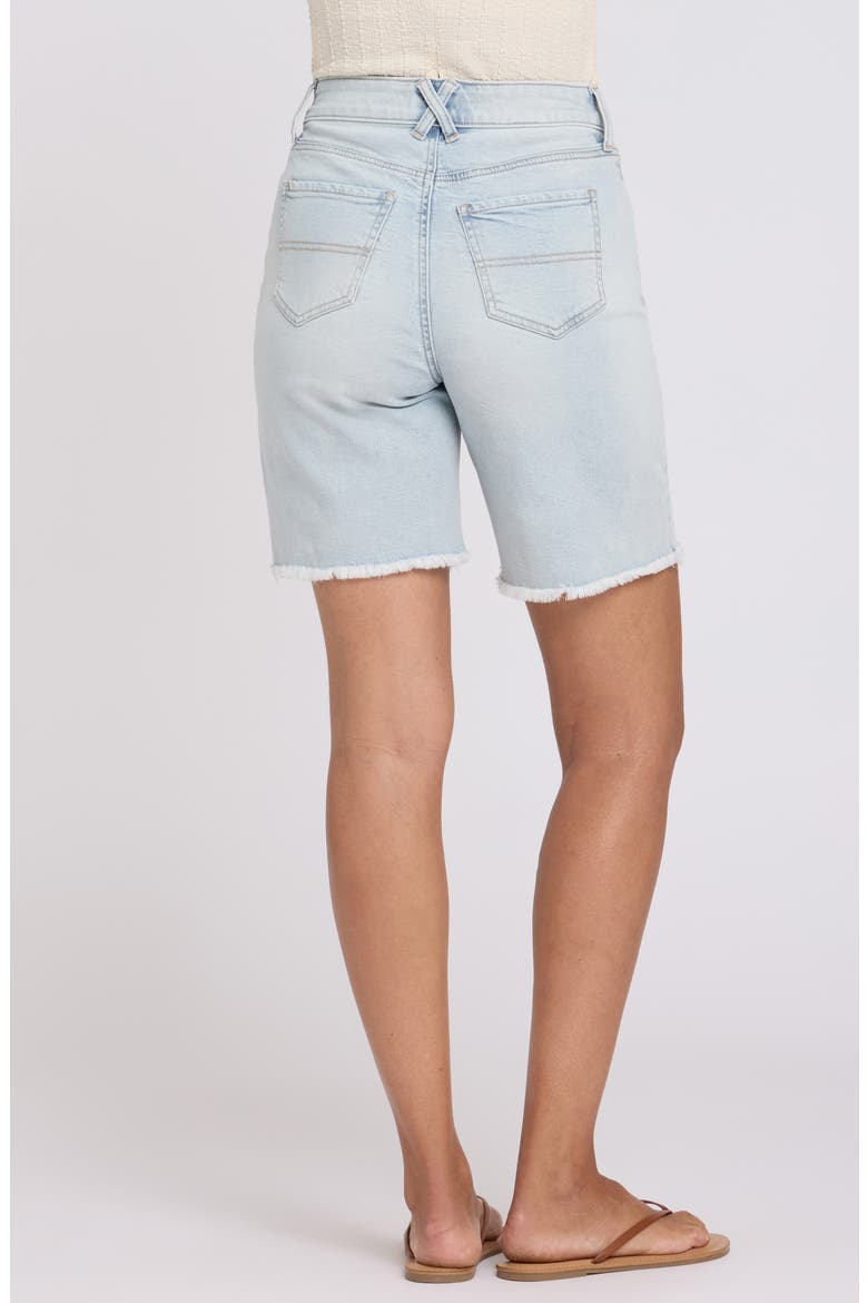 Erin High Waist Raw Hem Denim Shorts, Alternate, color, DESERT SHORELINE