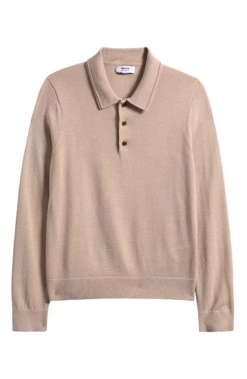 Reiss Kids' Trafford Jr. Wool Polo Sweater In Brown