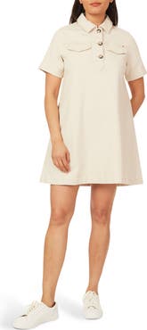 Scotch & Soda Short Sleeve Denim Polo Dress