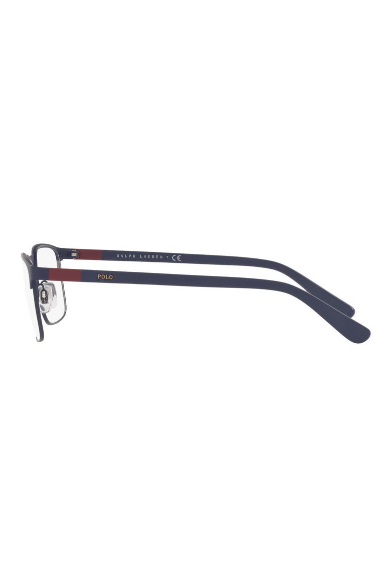56mm Rectangular Optical Glasses, Alternate, color, MATTE NAVY