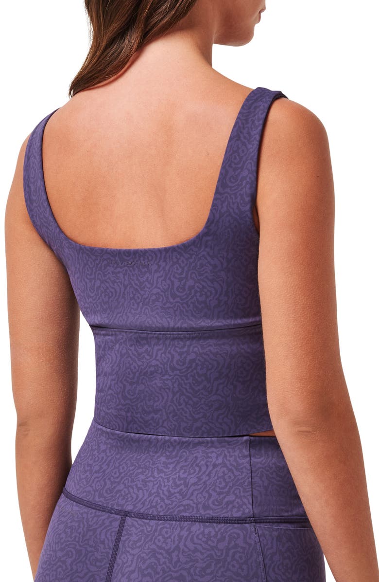 TravisMathew Moveknit Camouflage Crop Tank, Alternate, color, Graystone Swirl Multi